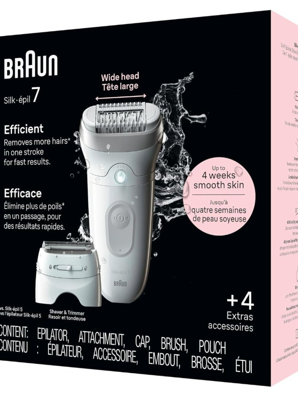 Braun Epilator Silk-épil 7, Hair Removal Device, Women Shaver & Trimmer